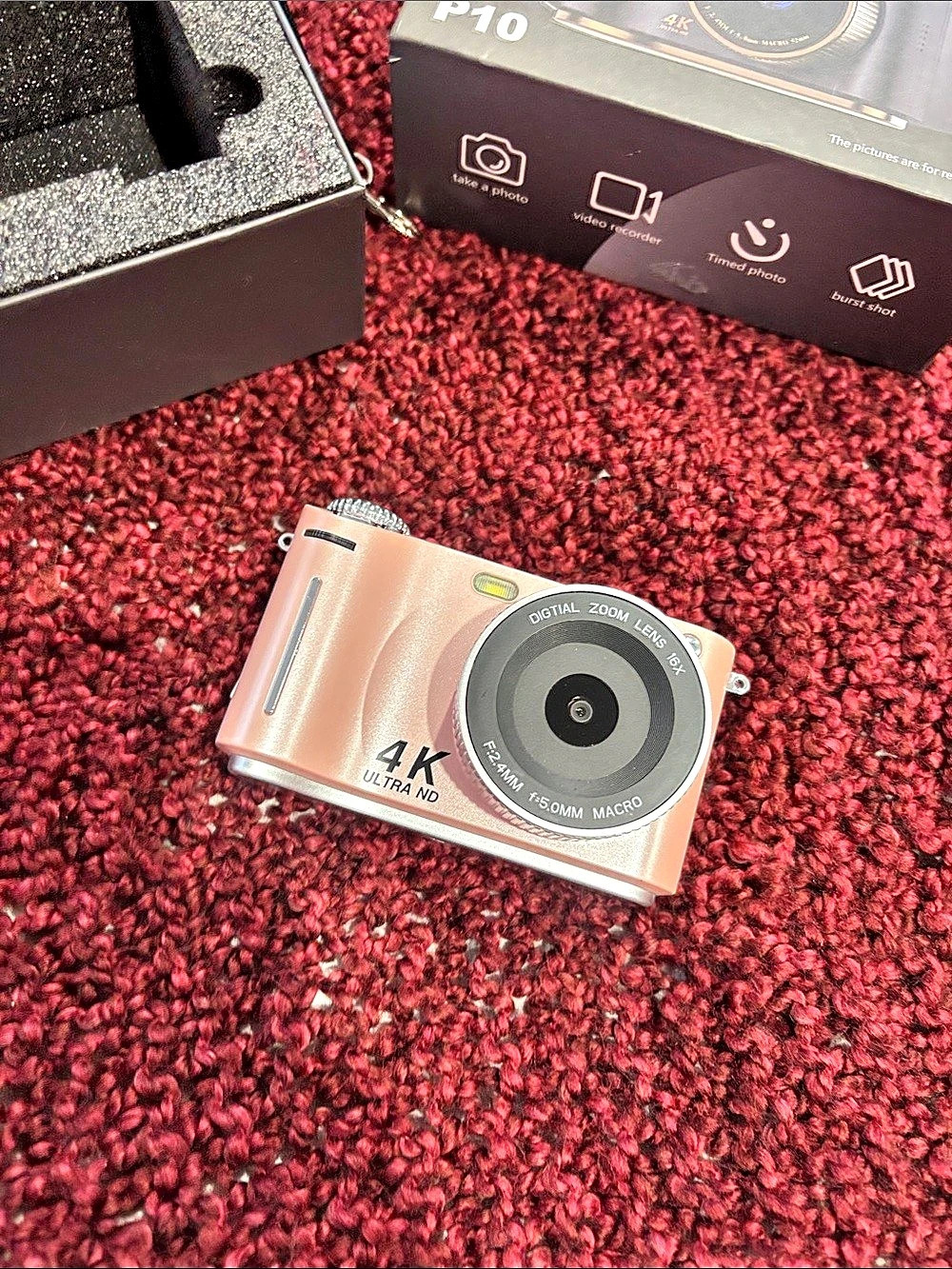 New P10 4K Digital Camera in Pink